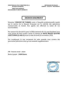 the document has been written in french and english