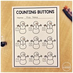 a printable snowman counting game for kids