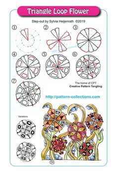 the instructions for how to make an intricate flower design