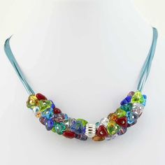 Preziosa Murano Glass Necklace - Multicolor Glass Accessories, Murano Glass Earrings, Murano Glass Necklaces, Murano Glass Jewelry, Murano Italy, Venetian Glass, Crown Jewels, Baccarat, Venice Italy