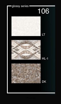 the different colors and sizes of marble tiles are shown in this graphic style, which includes two