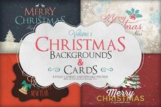 christmas backgrounds and cards vol 1