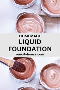 Diy Contour Makeup Homemade, Diy Foundation Liquid Homemade, How To Make Your Own Makeup, How To Make Makeup At Home, How To Make Foundation At Home, Diy Organic Makeup, Foundation Hacks, Diy Makeup Foundation