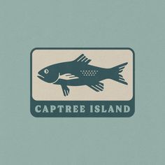 a fish that is on the side of a sign with captree island written below it