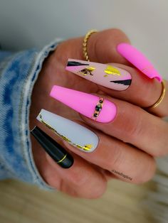 Cute Summer Nail Designs, Sassy Nails, Pink Gel, Hot Nails, Fabulous Nails, Chic Nails, Fancy Nails, Dope Nails, Best Acrylic Nails