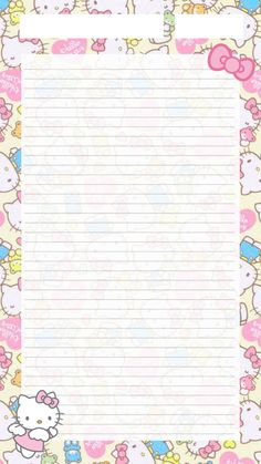 Plantilla de nota
Template notes
Hello kitty
Cute
Kawaii Hello Kitty Notes, Hello Kitty Writing, Hello Kitty Notebook, Hello Kitty Paper, Writing Paper Printable Stationery, Note Writing Paper, Writing Paper Printable