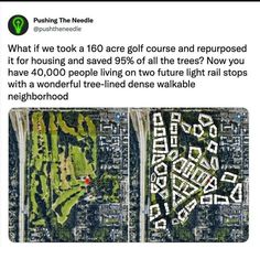 an aerial view of a golf course with the words, what if we took a 60 - yard golf course?