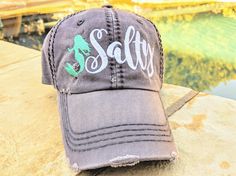 Salty baseball cap, women's mermaid baseball cap, mermaid baseball cap, women's mermaid hat, mermaid hat, #mermaid, mermaid birthday gift by DistinctHeadwear on Etsy Beach Baseball Cap For Baseball Season, Beach Baseball Cap With Curved Bill For Baseball Season, Curved Bill Baseball Cap For Beach And Baseball Season, Baseball Season Trucker Hat For Beach, Personalized Adjustable Trucker Hat For The Beach, Distressed Adjustable Baseball Cap For Beach, Personalized Casual Trucker Hat For Summer, Beach Baseball Season Snapback Hat, Personalized Snapback Hat For The Beach