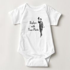 Create your Own Customize Photo Image Baby Bodysuit - image gifts your image here cyo personalize Somebunny Loves You, Magic Flower, Personalized Baby Clothes, Funny Baby Clothes, Baby Christmas Outfit, Baby Monogram, Comic Style, Bundle Of Joy, Pattern Baby