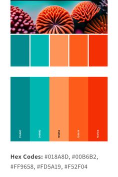 the color scheme for an ocean scene with corals