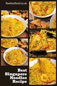 various pictures of different types of noodles