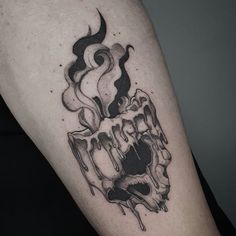 Dark Themed Tattoos, Necromancer Tattoo, Animation Tattoo, Dark Tattoo Ideas, Feminine Tattoo Ideas, Gotik Tattoo, Shadow Tattoo, Blackout Tattoo, Wicked Tattoos