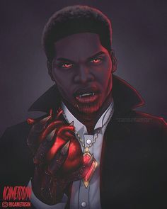 Asian Vampire Male, Black Man Vampire, Black Vampire Oc, Black Vampire Male, Vampire Man Art, Modern Vampire Art, Black Vampire Art, Egyptian Vampire, Black Vampire Aesthetic