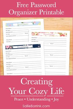 the free printable for creating your cozy life