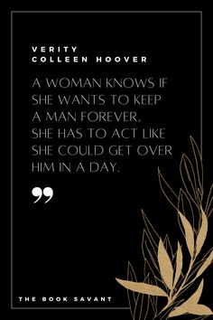 a quote from the book's author, verity hover about women who want to be