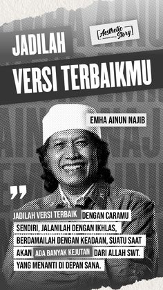 the poster for jadilah versi terbakmu, which is written