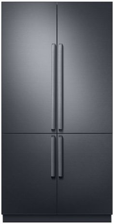 the side by side refrigerator has two doors