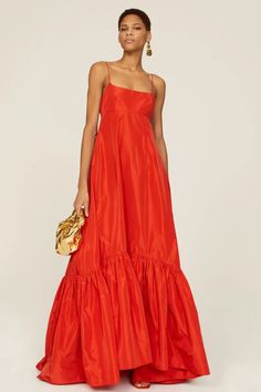 Florence Gown by Staud | Rent the Runway Red Wedding Guest Dress, Maternity Formal Dress, Formal Summer Dress, Floral Wedding Guest Dress, Staud Dress, Wedding Guest Gown, Summer Gown, Summer Gowns, Formal Wedding Guests