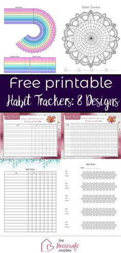 free printable habit trackers and designs to help you organize your life in the new year