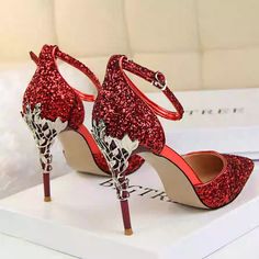 Pre Order If You Would Like To Buy Just Comment Below The Size And Color Will Be Shipped In Two Weeks Free Three Layer Mask With Purchase Sparkly Super Cute Pick Any Color Elegant Evening Heels For Christmas, Elegant Christmas Evening Heels, Red Glitter Glamorous Heels, Glamorous Red Glitter Heels, Red Glitter Heels For Evening, Elegant Red Glitter Heels, Red Heels Wedding, Prom Heels, Princess Shoes