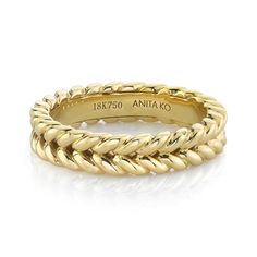 18k gold braided ring #AKBRDR Victoria Adams, Anita Ko Jewelry, Curve Ring, Anita Ko, Braided Ring, Couture Jewelry, Jewelry Lookbook, Jewelry Show, Cute Jewelry