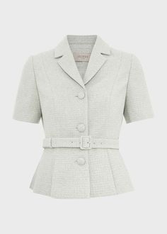 Marta Tweed Jacket | Hobbs ROW | Race Day Outfits, Engagement Party Dresses, Day Outfits, Wool Trench Coat, Blouse Sale, Smart Casual Outfit, Belted Jacket, Long Sleeve Short Dress, Race Day