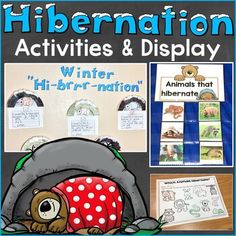 an animal habitat with information about it and other activities for kids to do in the winter