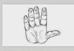 a drawing of a hand that is in the middle of two different pictures, one with an