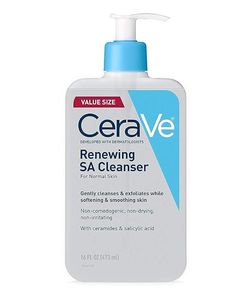 CeraVe SA Cleanser | Salicylic Acid Cleanser with Hyaluronic Acid, Niacinamide & Ceramides| BHA Exfoliant for Face | Fragrance Free Non-Comedogenic [ EXFOLIATING FACE WASH ] Salicylic acid (SA) is a beta hydroxy acid (BHA), an effective exfoliator that removes dead skin cells and promotes radiance. Salicylic acid acts as a chemical exfoliant which feels less harsh than physical ones like face scrubs [ FOAMING CLEANSER ] Dispenses as a clear gel and transforms into a foaming face wash as you lather. With hyaluronic acid, niacinamide, and vitamin D, this facial cleanser cleanses, exfoliates, and hydrates skin without leaving a stripped & tight feeling [ FACE EXFOLIATOR FOR ACNE PRONE SKIN ] This face cleanser is suitable for acne prone, oily skin and even those with psoriasis. Cerave SA skin Cerave Sa Cleanser, Bha Exfoliant, Rough And Bumpy Skin, Face Wash For Oily Skin, Chemical Exfoliant, Cerave Skincare, Salicylic Acid Cleanser, Acne Cleanser, Face Scrubs