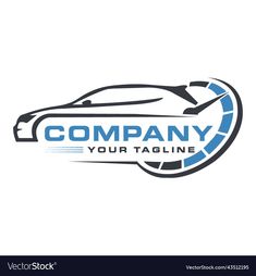 a car logo with the word company on it and an arrow pointing up to the side