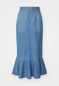 MOSCHINO JEANS SKIRT - Gonna di jeans - blue Gonna Jeans, Moschino Jeans, Skirt Denim, Jeans Skirt, Jeans Rock, Jean Skirt, Denim Blue, Moschino, Denim Skirt