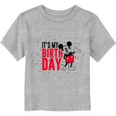 60% Cotton  40% PolyesterWash cold; dry lowImportedListed in toddlers sizes Birthday Graphic Tee With Character Print, Graphic Tee With Character Print For Birthdays, Graphic Tee With Character Print For Birthday, Disney 2024, Trending Graphic Tees, Friends Black, Skate T Shirts, It's My Birthday, Graphic Tee Design