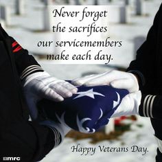 two people holding hands with the words never forget the sacrifices our service members make each day