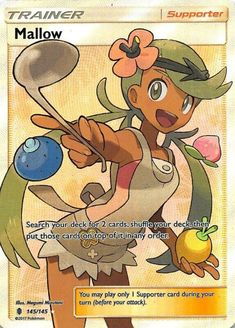 a pokemon trading card with an image of a woman holding a ball and throwing it