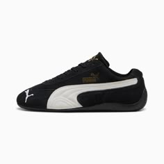 Speedcat OG Women's Sneakers | PUMA Puma Flat Sneakers, Speedcat Shoes, Puma Sneakers Womens Outfit, Puma Sneakers Womens, Black Shoes Outfit, Black Puma Shoes, New Puma Sneakers, Puma Speedcat, Puma Shoes Women