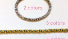 the instructions for how to make a braided bracelet with two colors and 3 colors