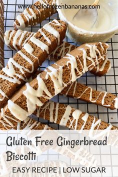 gluten - free gingerbread biscotti recipe with low sugar on top