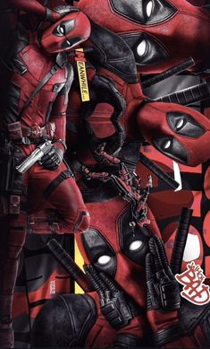 the deadpool character is depicted in this poster