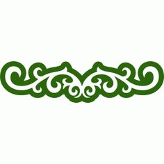 an ornate design in green on a white background