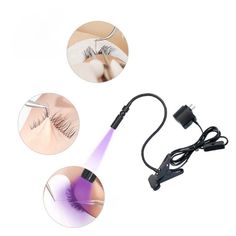 Product Description Specification item value Place of Origin Hubei Model Number LP-01 Product name UV eyelash extension lamp Color Black Color Power consumption 5W light intensitry 395nm Plug EU/USA Input AC 100-240V Output 5.0V---1000mA Control mode foot peddle Optimum light spot 5mm Length the cable 3m Packing & Delivery Lamp Color, Eyelash Extension, Uv Led, Eyelash Extensions, Eyelashes, Black Color, Product Description, Led, Color