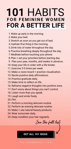 Good habits to start for women for self improvement & better life. Improve life & become a better person. Develop healthy habits & break bad habits, fast. Self help tips, life hacks, personal development, goals, personal growth, self improvement, motivation, challenge, self esteem, confidence & wellness. Habit tracker, habit ideas, habits list, morning routine, habits of successful people and mental health. - How to be healthier Good Habits To Start, Habits For Women, Quotes Career, Become A Better Person, Habits To Start, Quotes Women, Teamwork Quotes, Service Quotes, Cover Quotes