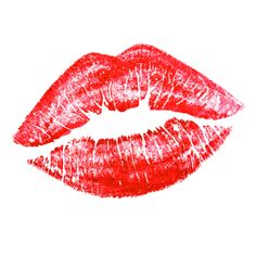 a red lipstick kiss drawn on white paper