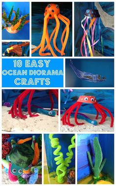 10 Easy Ocean Diorama Crafts For Kids Ecosystems Diorama, Biomes Project, Diarama Ideas, Ocean Habitat