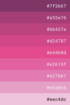 the font and numbers on this color scheme are pink, blue, green, red, purple