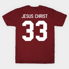 Jesus Christ Jersey - Jesus Christ - T-shirt Jesus Tshirts, Jersey T Shirt, On Earth, Jesus Christ, V Neck T Shirt, Graphic T Shirt, Shirt Designs, Tshirt Designs, Jesus