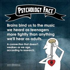 Brains Bind Us To The Music We Heard Music Facts, Psychology Fact, Facts Psychology, Music Science, Dark Psychology, Mind Hacks, Random Knowledge, Psychology Notes, Human Psychology