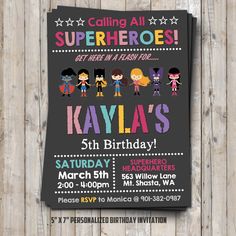 GIRL superhero birthday invitation personalized for your party - digital / printable DIY girls superhero invitation by NiteLiteDesign on Etsy https://www.etsy.com/listing/259959149/girl-superhero-birthday-invitation Supergirl Birthday Party, Girls Superhero Party, Supergirl Party, Superhero Girls Birthday, Girl Super Hero, Supergirl Birthday, Superhero Birthday Party Ideas, Birthday Ideas For Girls