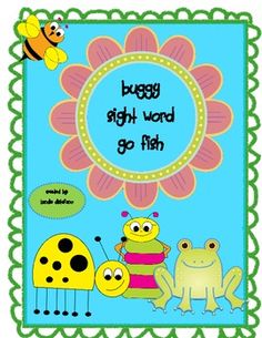 a card with an image of two bugs and a flower in the middle, saying buggy right hand go fish