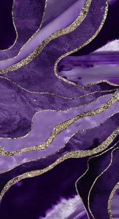 purple and gold abstract painting on canvas