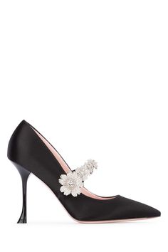 Find ROGER VIVIER Heeled on Editorialist. HEELED SHOES Roger Vivier Heels, Satin Color, Roger Vivier, Black Heels, High Heel Shoes, Shoes Women Heels, Shoes Heels, Top Brands, Satin